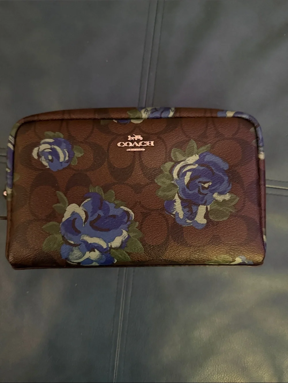 Coach Signature flower print make up bag - Picture 1 of 7
